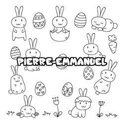 Coloraci&oacute;n del nombre PIERRE-EMMANUEL - decorado Pascua