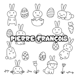 Coloraci&oacute;n del nombre PIERRE-FRAN&Ccedil;OIS - decorado Pascua