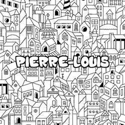 Coloraci&oacute;n del nombre PIERRE-LOUIS - decorado ciudad