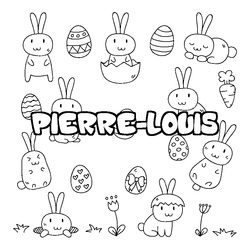 Coloraci&oacute;n del nombre PIERRE-LOUIS - decorado Pascua