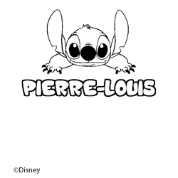 Coloraci&oacute;n del nombre PIERRE-LOUIS - decorado Stitch