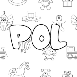 Coloraci&oacute;n del nombre POL - decorado juguetes
