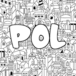 Coloraci&oacute;n del nombre POL - decorado ciudad