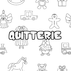 Coloraci&oacute;n del nombre QUITTERIE - decorado juguetes