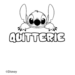 Coloraci&oacute;n del nombre QUITTERIE - decorado Stitch