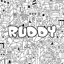 Coloraci&oacute;n del nombre RUDDY - decorado ciudad