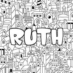 Coloraci&oacute;n del nombre RUTH - decorado ciudad
