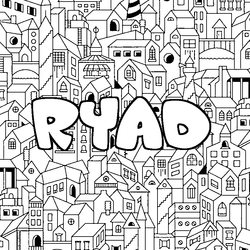 Coloraci&oacute;n del nombre RYAD - decorado ciudad
