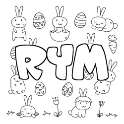 Coloraci&oacute;n del nombre RYM - decorado Pascua