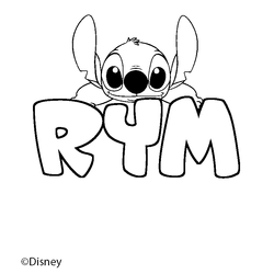 Coloraci&oacute;n del nombre RYM - decorado Stitch