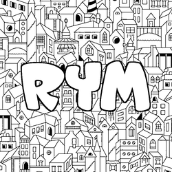 Coloraci&oacute;n del nombre RYM - decorado ciudad