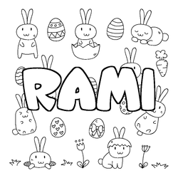 Coloraci&oacute;n del nombre RAMI - decorado Pascua