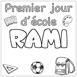 Coloraci&oacute;n del nombre RAMI - decorado primer d&iacute;a de escuela