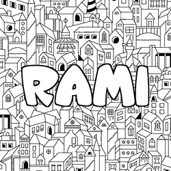 Coloraci&oacute;n del nombre RAMI - decorado ciudad