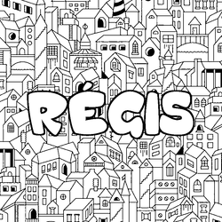 Coloraci&oacute;n del nombre R&Eacute;GIS - decorado ciudad