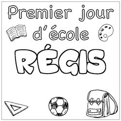 Coloraci&oacute;n del nombre R&Eacute;GIS - decorado primer d&iacute;a de escuela
