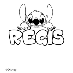 Coloraci&oacute;n del nombre R&Eacute;GIS - decorado Stitch