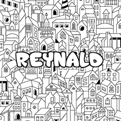 Coloraci&oacute;n del nombre REYNALD - decorado ciudad