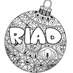 Coloraci&oacute;n del nombre RIAD - decorado bola de Navidad