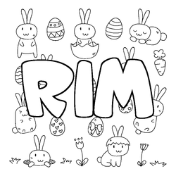 Coloraci&oacute;n del nombre RIM - decorado Pascua