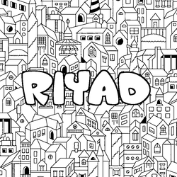 Coloraci&oacute;n del nombre RIYAD - decorado ciudad