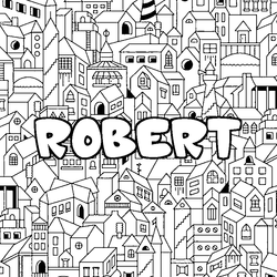 Coloraci&oacute;n del nombre ROBERT - decorado ciudad