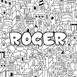 Coloraci&oacute;n del nombre ROGER - decorado ciudad