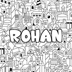 Coloraci&oacute;n del nombre ROHAN - decorado ciudad