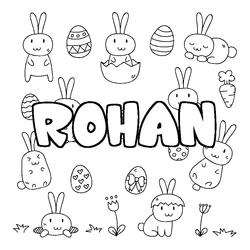 Coloraci&oacute;n del nombre ROHAN - decorado Pascua