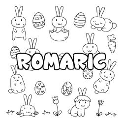 Coloraci&oacute;n del nombre ROMARIC - decorado Pascua
