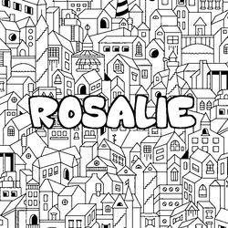 Coloraci&oacute;n del nombre ROSALIE - decorado ciudad