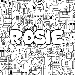 Coloraci&oacute;n del nombre ROSIE - decorado ciudad