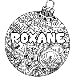 Coloraci&oacute;n del nombre ROXANE - decorado bola de Navidad