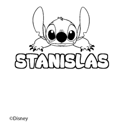 Coloraci&oacute;n del nombre STANISLAS - decorado Stitch