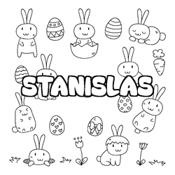 Coloraci&oacute;n del nombre STANISLAS - decorado Pascua