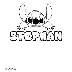 Coloraci&oacute;n del nombre STEPHAN - decorado Stitch