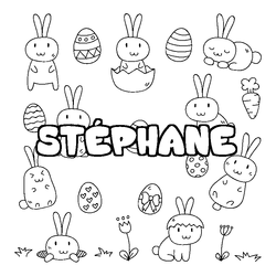 Coloraci&oacute;n del nombre ST&Eacute;PHANE - decorado Pascua