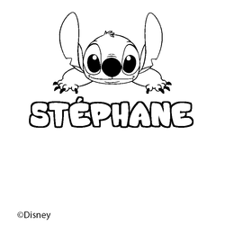 Coloraci&oacute;n del nombre ST&Eacute;PHANE - decorado Stitch