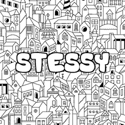 Coloraci&oacute;n del nombre STESSY - decorado ciudad