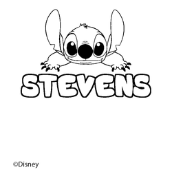 Coloraci&oacute;n del nombre STEVENS - decorado Stitch