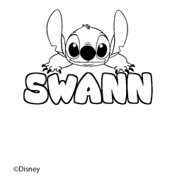 Coloraci&oacute;n del nombre SWANN - decorado Stitch