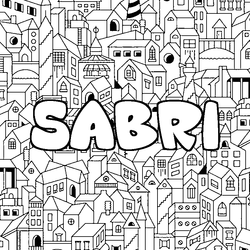 Coloraci&oacute;n del nombre SABRI - decorado ciudad