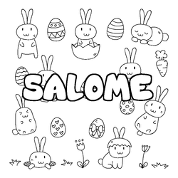 Coloraci&oacute;n del nombre SALOME - decorado Pascua