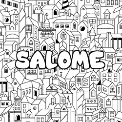 Coloraci&oacute;n del nombre SALOME - decorado ciudad