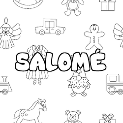 Coloraci&oacute;n del nombre SALOM&Eacute; - decorado juguetes