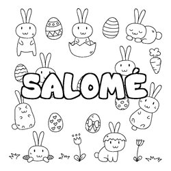 Coloraci&oacute;n del nombre SALOM&Eacute; - decorado Pascua