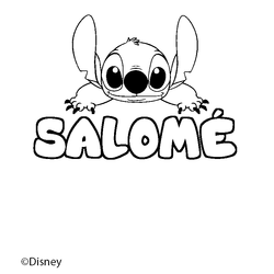 Coloraci&oacute;n del nombre SALOM&Eacute; - decorado Stitch