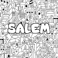 Coloraci&oacute;n del nombre SALEM - decorado ciudad