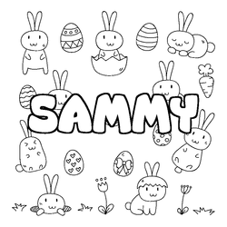 Coloraci&oacute;n del nombre SAMMY - decorado Pascua