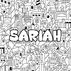 Coloraci&oacute;n del nombre SARIAH - decorado ciudad